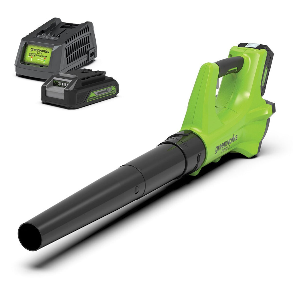 GREENWORKS 24V Axial Blower 2.0Ah Battery & Charger Kit 2402207AU-Kit-2