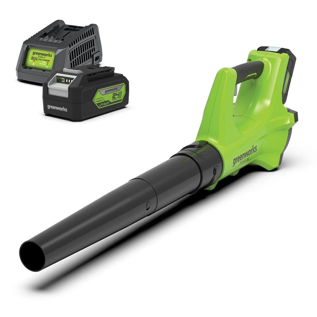 GREENWORKS 24V Axial Blower 4.0Ah Battery & Charger Kit 2402207AU-Kit-4