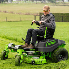Load image into Gallery viewer, GREENWORKS 60V Pro Electric Zero Turn Mower with 8.0Ah Battery & Dual Rapid Charger Kit - 42" Cut 7400807AU - FREE REDEMPTION KIT