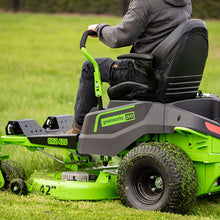 Load image into Gallery viewer, GREENWORKS 60V Pro Electric Zero Turn Mower with 8.0Ah Battery & Dual Rapid Charger Kit - 42" Cut 7400807AU - FREE REDEMPTION KIT