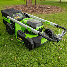 Load image into Gallery viewer, GREENWORKS 60V Pro Brushless Self-Propelled Lawnmower 51cm (21”) 6.0Ah Battery & Charger Kit 2516407AUVT - FREE REDEMPTION KIT