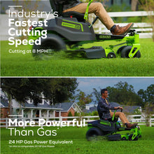 Load image into Gallery viewer, GREENWORKS 60V Pro Electric Zero Turn Mower with 8.0Ah Battery & Dual Rapid Charger Kit - 42" Cut 7400807AU - FREE REDEMPTION KIT