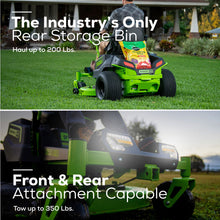 Load image into Gallery viewer, GREENWORKS 60V Pro Electric Zero Turn Mower with 8.0Ah Battery & Dual Rapid Charger Kit - 42" Cut 7400807AU - FREE REDEMPTION KIT