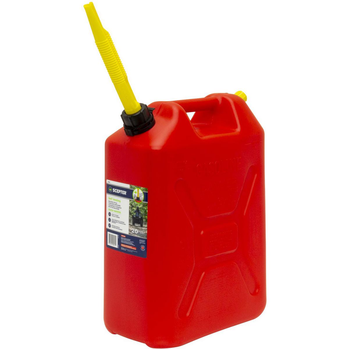 Scpeter 20L Red Plastic Fuel Jerry Can