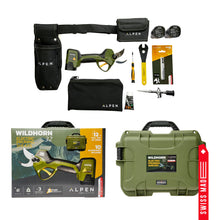 Load image into Gallery viewer, Alpen Wildhorn 32 + Beverin 10 Nacked Pack Professional Electric Pruner Secateurs and Compact Mini Chainsaw Combo Pack ALP-01