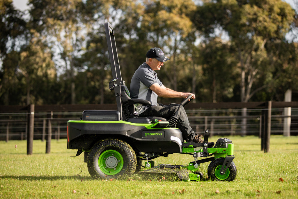 GREENWORKS 60V MaximusZ Zero Turn Electric Riding Mower with 20.0Ah Battery & Wall-Mounted Rapid Charger Kit - 54" Cut 7405007AU - FREE REDEMPTION KIT