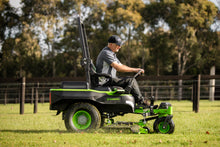 Load image into Gallery viewer, GREENWORKS 60V MaximusZ Zero Turn Electric Riding Mower with 20.0Ah Battery & Wall-Mounted Rapid Charger Kit - 54" Cut 7405007AU - FREE REDEMPTION KIT