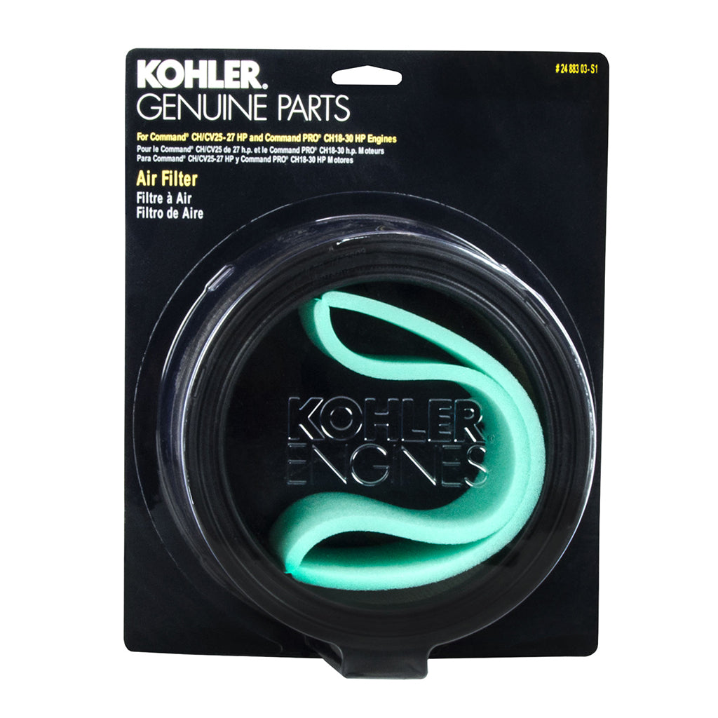 Kohler Command Pro Twin EFI 18-30hp Filter-A/C Cartridge and Foam Kit 24 883 03