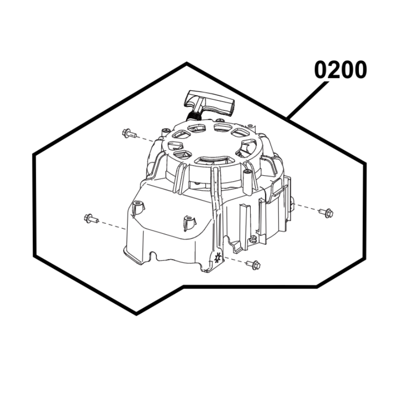 Yardking Cheeta Victa Recoil Starter Assy Kit 80102157 Power Mowers