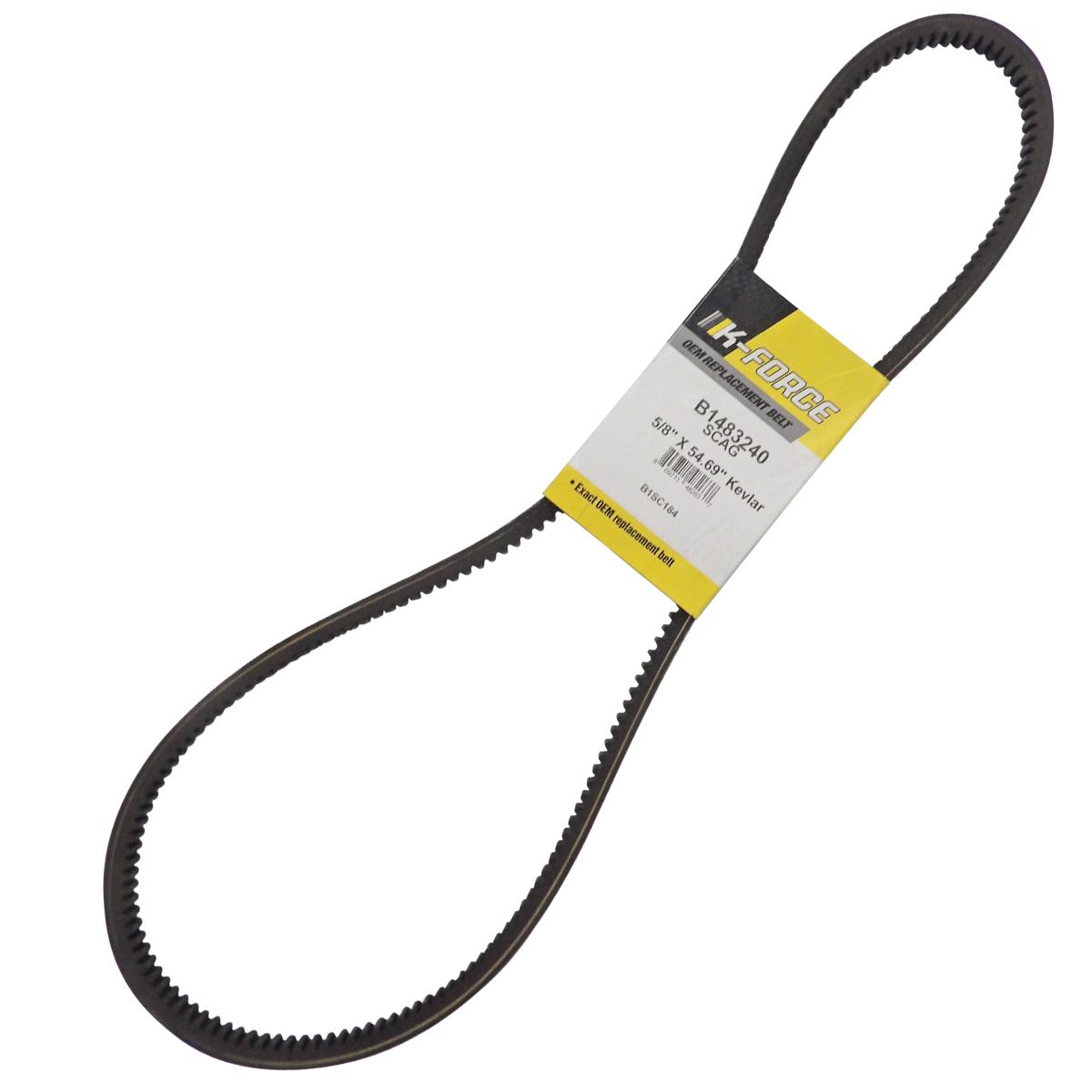 thumbnail image 2 of Scag OEM Replacement Deck Belt (5/8" X 148.5") – Fits Tiger Cub, Wildcat, STWC With 48" Deck – Part 482529 2 of 2