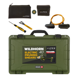 Alpen Wildhorn 40 Professional Electric Pruner Shear Secateurs 2x Battery, Maintenance & Storage Kit