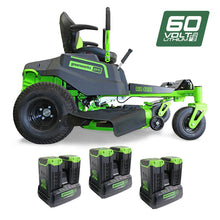 Load image into Gallery viewer, GREENWORKS 60V Pro Electric Zero Turn Mower with 8.0Ah Battery & Dual Rapid Charger Kit - 42" Cut 7400807AU - FREE REDEMPTION KIT