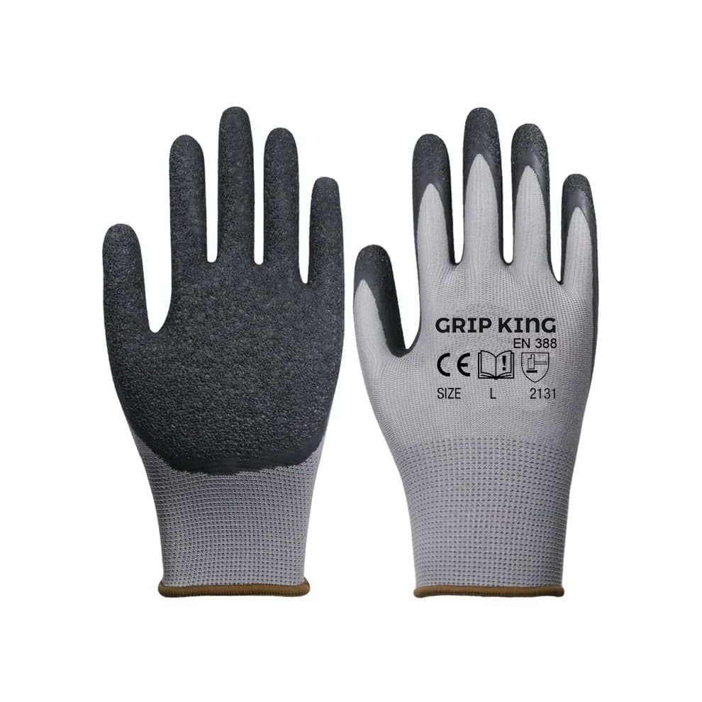 GripKing 13-Gauge Abrasion Resistant Safety Gloves - Large