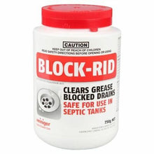 Load image into Gallery viewer, Heiniger Block Rid Clears Grease and Blocked Drains 750g 0330