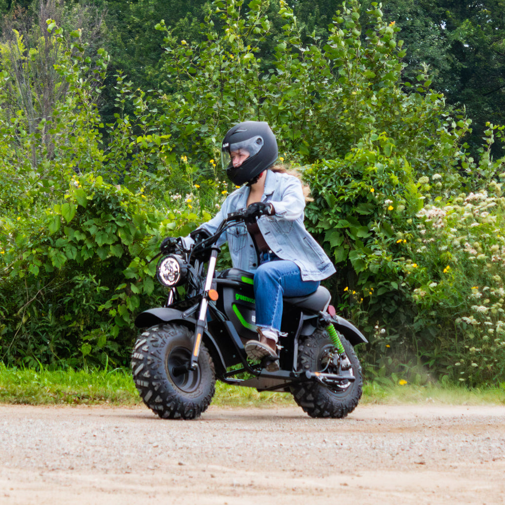 GREENWORKS 60V STEALTH Twin Series Off-Road Electric Mini Bike 8.0Ah Batteries & Dual Charger Kit