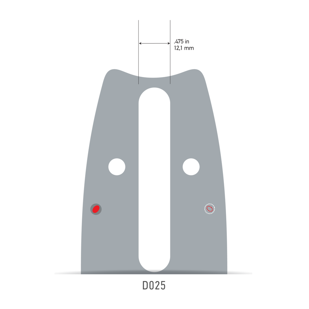 Oregon Chainsaw 18" Guide Bar .325" .063" D025 Mount RSN PowerCut™ 183RNBD025