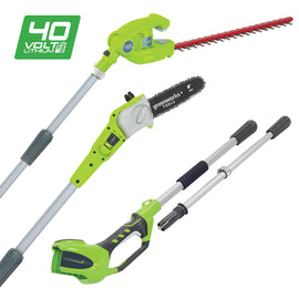 GREENWORKS 40V Pole Saw (Pruner) & Hedge Trimmer 2-in-1 Kit 1300607AU
