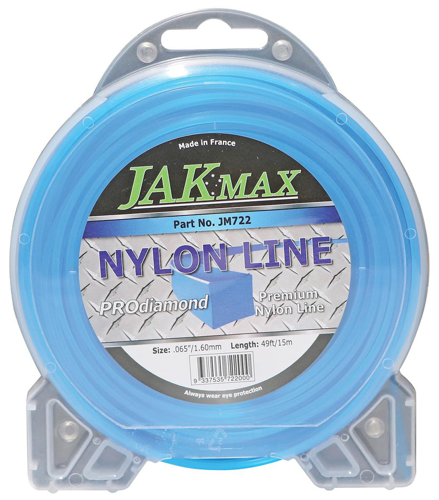 PowerMowers provides professional lawn & garden products that prioritises cutting-edge performance & user-safety. Jak Max Pro-Diamond .065"/1.60mm Clamshell String Trimmer Line 49ft/15m OMK69-170