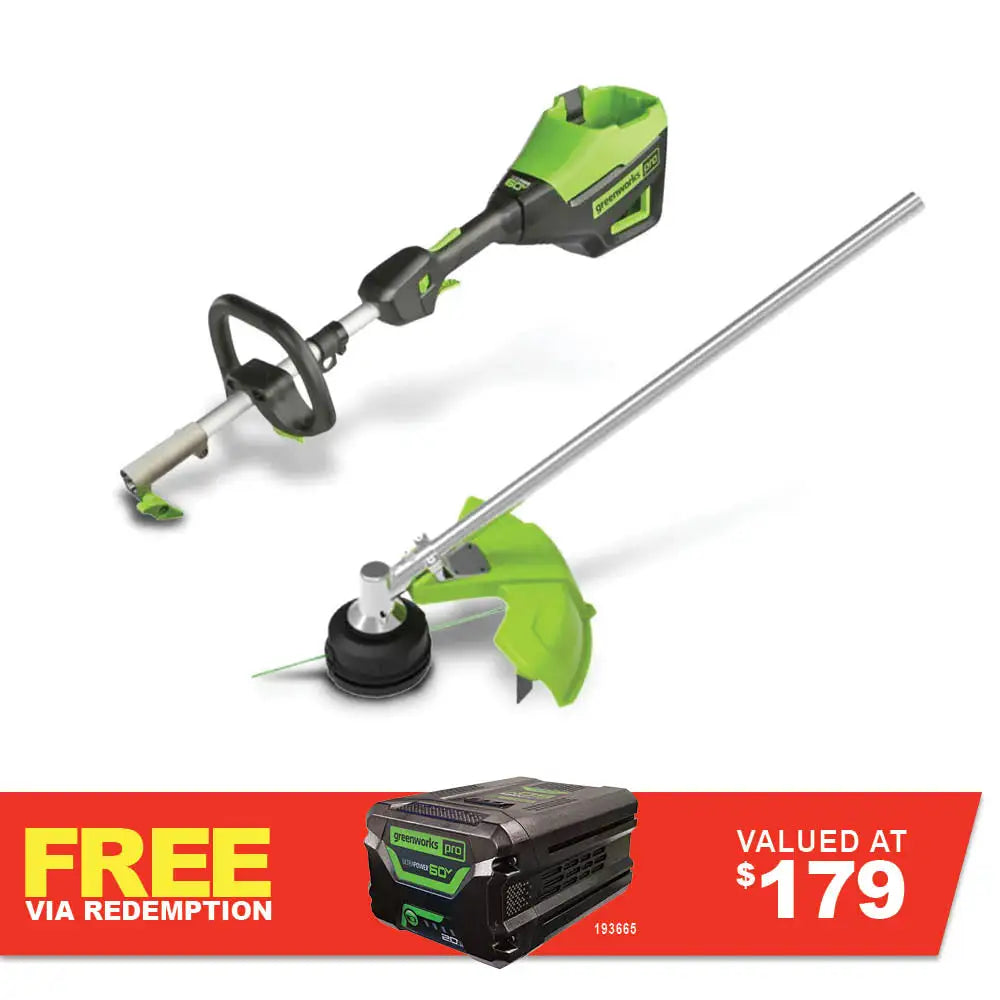 GREENWORKS 60V Pro Multi-Attachment Series String Trimmer Skin 2109007AU - FREE REDEMPTION KIT