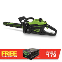 Load image into Gallery viewer, GREENWORKS 60V Pro Chainsaw (16&quot; Bar) Skin 2007207AU - FREE REDEMPTION KIT
