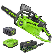Load image into Gallery viewer, GREENWORKS 60V Pro Chainsaw (16&quot; Bar) 4.0Ah Battery &amp; Charger Kit - FREE REDEMPTION KIT