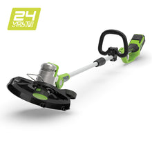 Load image into Gallery viewer, GREENWORKS 24V String Trimmer 12&quot; 2.0Ah Battery &amp; Charger Kit