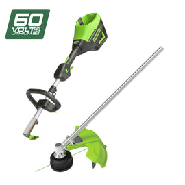 GREENWORKS 60V Pro Multi-Attachment Series String Trimmer 6.0Ah Battery & Charger Kit 2109007AU-Kit-6