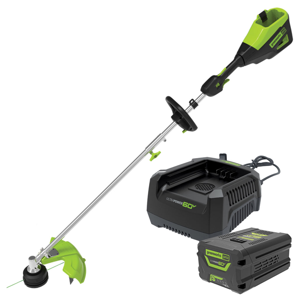 GREENWORKS 60V Pro Multi-Attachment Series String Trimmer 4.0Ah Battery & Charger Kit