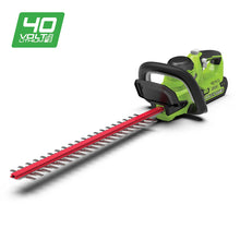 Load image into Gallery viewer, GREENWORKS 40V Hedge Trimmer 61cm (24″) 4.0Ah Battery &amp; Charger Kit