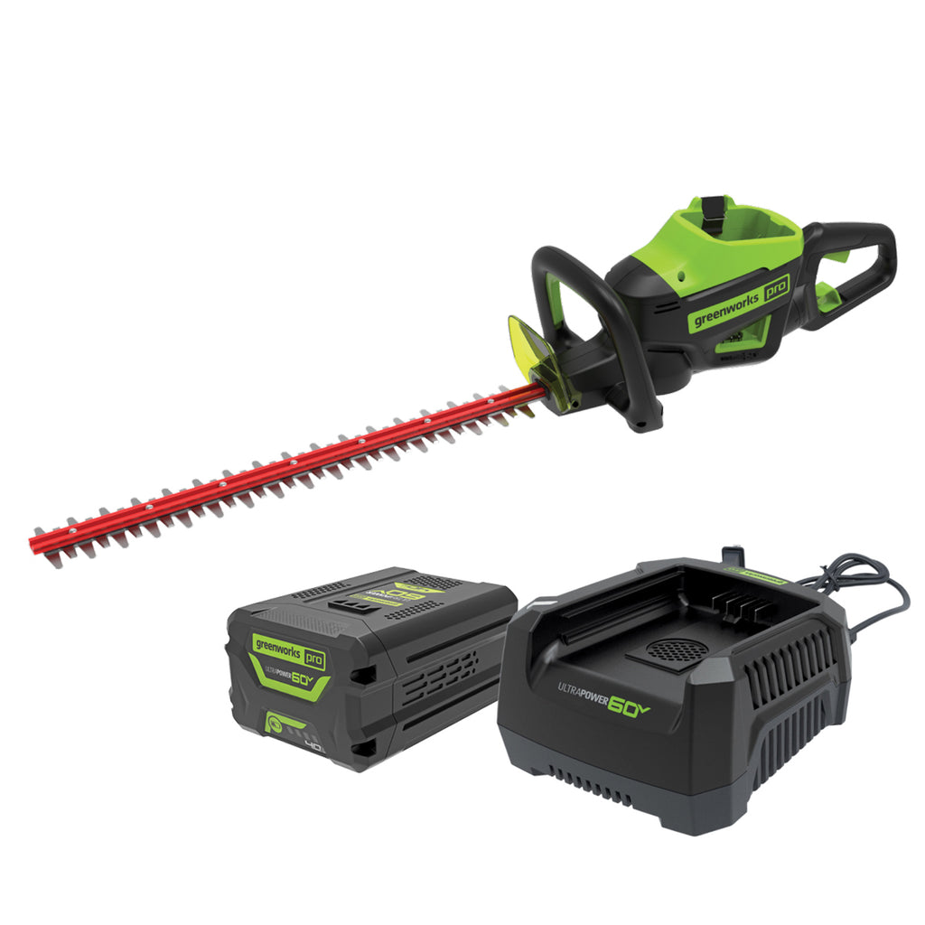 GREENWORKS 60V Pro Hedge Trimmer 66cm (26″) 4.0Ah Battery & Charger Kit