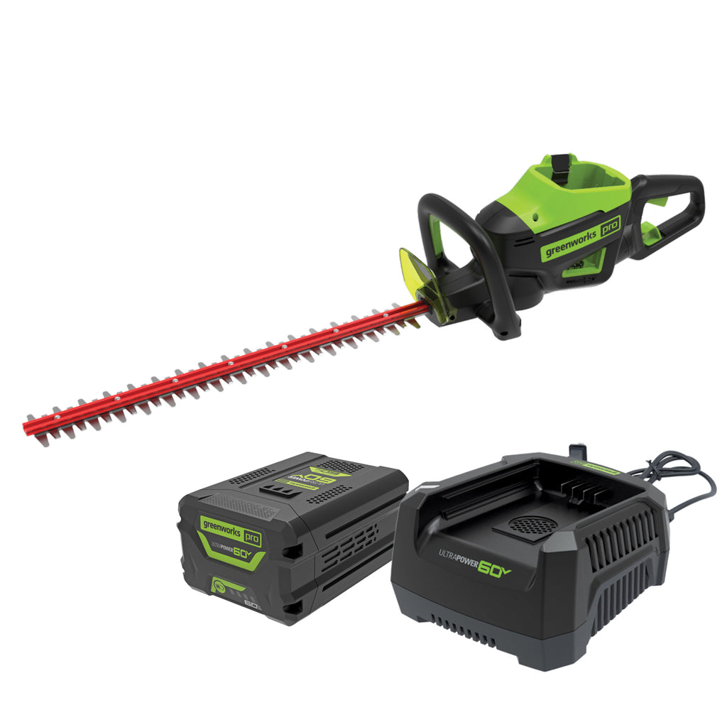 GREENWORKS 60V Pro Hedge Trimmer 66cm (26″) 6.0Ah Battery & Charger Kit