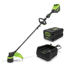 Load image into Gallery viewer, GREENWORKS 60V Pro Carbon Fibre Straight Shaft String Trimmer Skin 4.0Ah Battery &amp; Charger Kit 2112707AU
