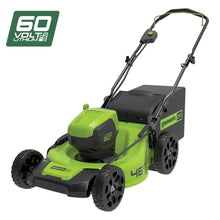 Load image into Gallery viewer, GREENWORKS 60V Pro Brushless Self-Propelled Lawnmower 46cm (18”) 4.0Ah Battery &amp; Charger Kit