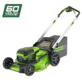 GREENWORKS 60V Pro Brushless Self-Propelled Lawnmower 51cm (21”) 12.0Ah Battery & Charger Kit 2515207AU-Kit-2x6