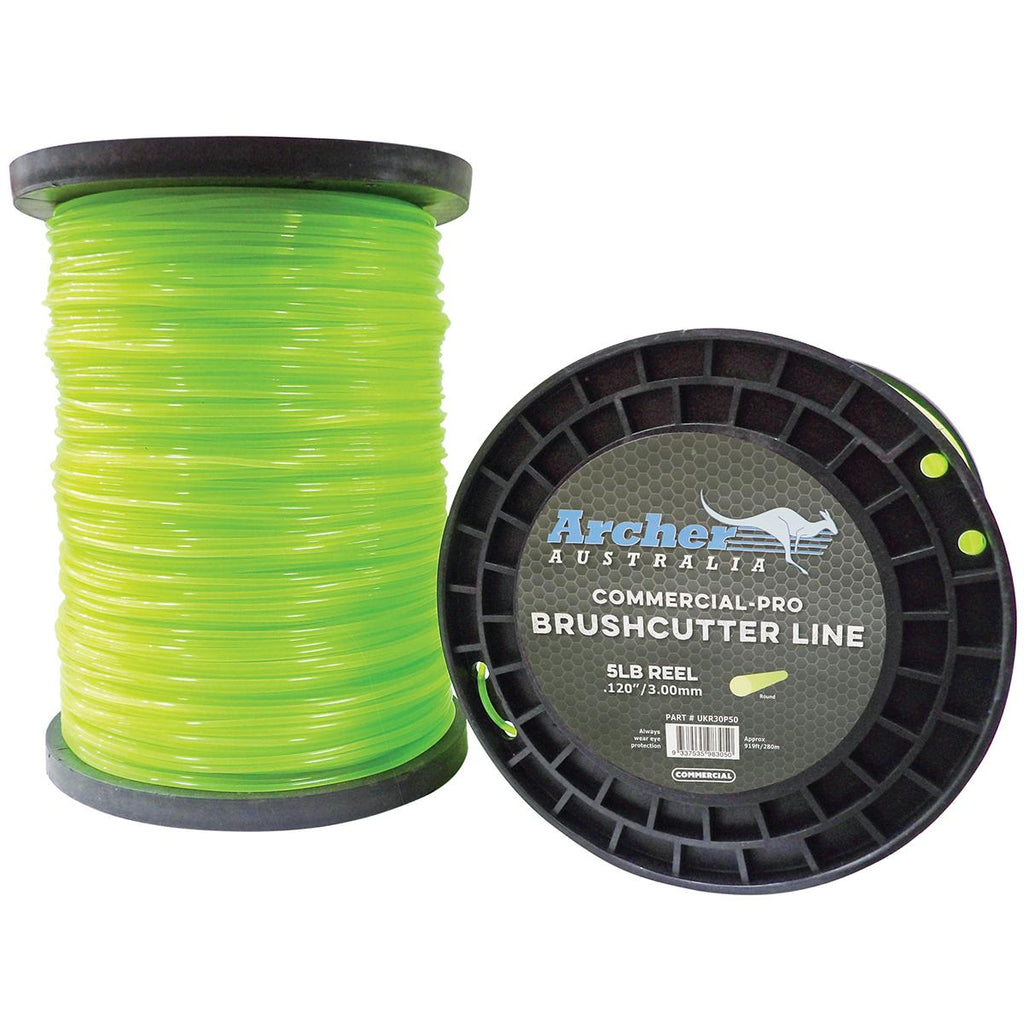 PowerMowers provides professional lawn & garden products that prioritises cutting-edge performance & user-safety. Archer Commercial-Pro 3.00mm Round Nylon Line TRIMMER LINE 919ft/280m 5lb Reel UKR30P50