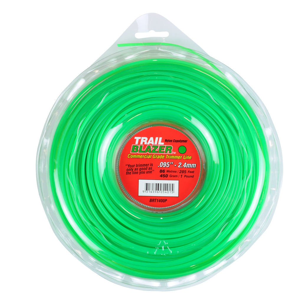 PowerMowers provides professional lawn & garden products that prioritises cutting-edge performance & user-safety. Trail Blazer Trail Blazer Trimmer Line 282ft/86m .095"/2.40mm Round Donut BRT1400P