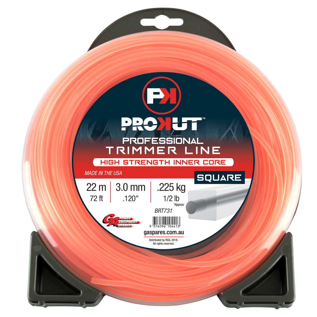 PowerMowers provides professional lawn & garden products that prioritises cutting-edge performance & user-safety. GA PROCORE® Trimmer Line Square Orange .120" 3mm 1/2lb 22m Donut OMK561489