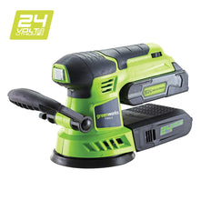 Load image into Gallery viewer, GREENWORKS 24V Orbital Sander 4.9&quot; 4.0Ah Battery &amp; Charger Kit 3100107AU-Kit-4