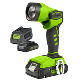 GREENWORKS 24V LED Work Light 2.0Ah Battery & Charger Kit