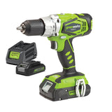 GREENWORKS 24V Driver Drill 2.0Ah Battery & Charger Kit