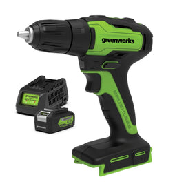 GREENWORKS 24V Brushless Drill 4.0Ah Battery & Charger Kit 3704007AU-Kit-4