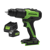 GREENWORKS 24V Brushless Hammer Drill 4.0Ah Battery & Charger Kit