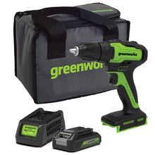 Load image into Gallery viewer, GREENWORKS 24V 2.0Ah Brushless Drill Kit