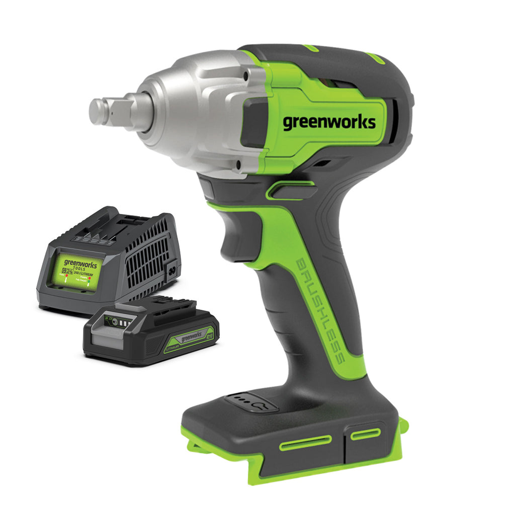 GREENWORKS Brushless Impact Wrench Kit