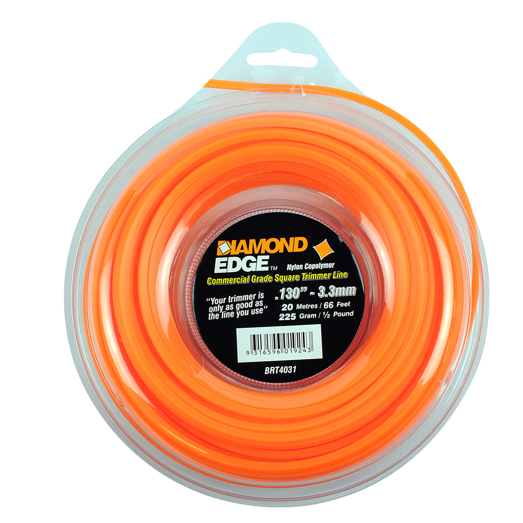 PowerMowers provides professional lawn & garden products that prioritises cutting-edge performance & user-safety. Diamond Edge Trimmer Line .130" / 3.30MM 20M BRT4031