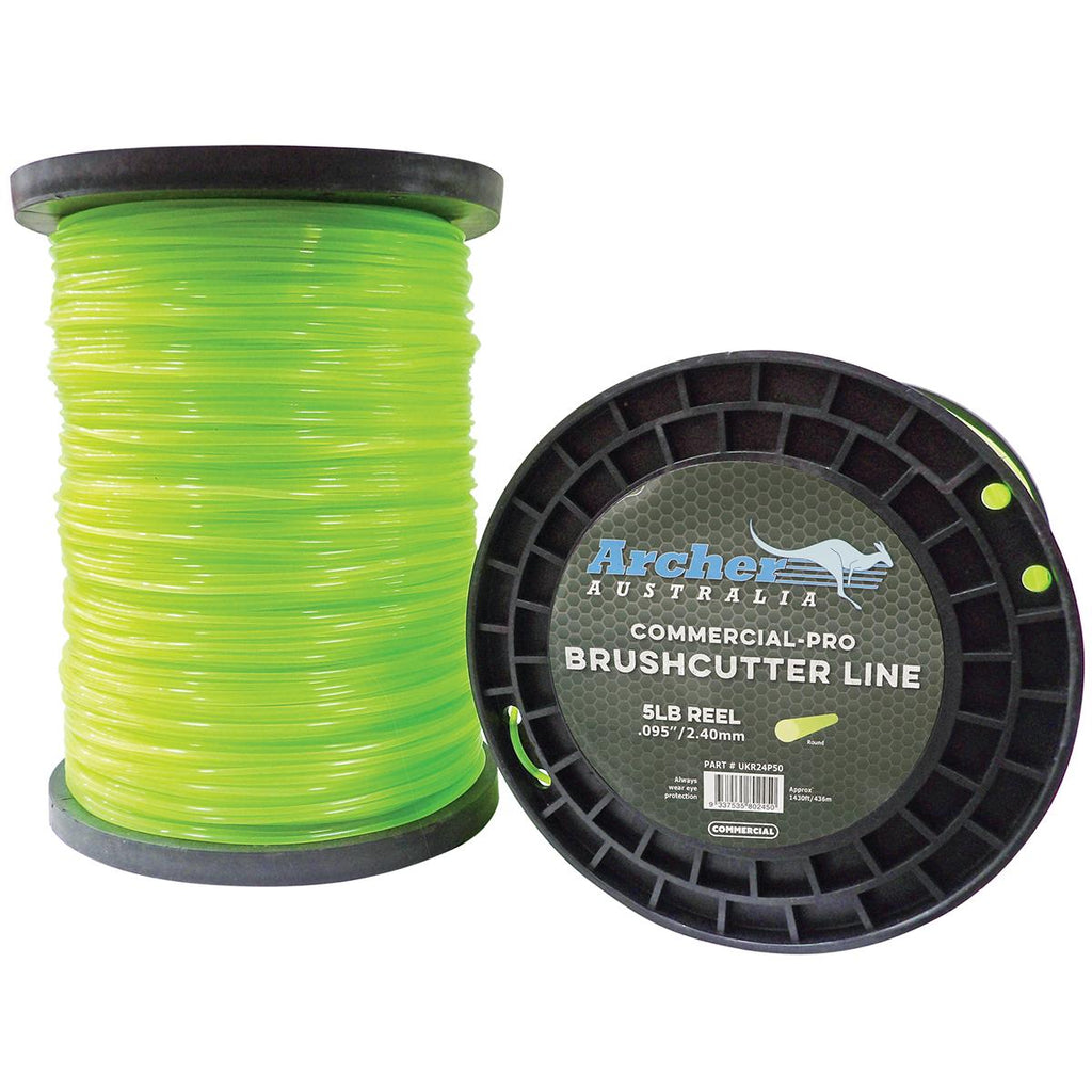 PowerMowers provides professional lawn & garden products that prioritises cutting-edge performance & user-safety. Archer Commercial-Pro Round Nylon Line 2.40mm/.095" 5lb 1430ft/436m UKR24P50