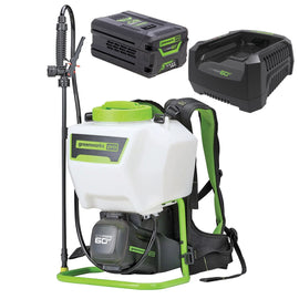 GREENWORKS 60V Pro 70 PSI Backpack 15L Sprayer, 2.0Ah Battery and Fast Charger Kit 5202307AU-Kit