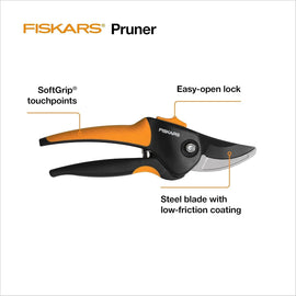 Fiskars P331 Solid Metal PNR Bypass 20mm Comfort Hand Garden Pruning Shears JM1531