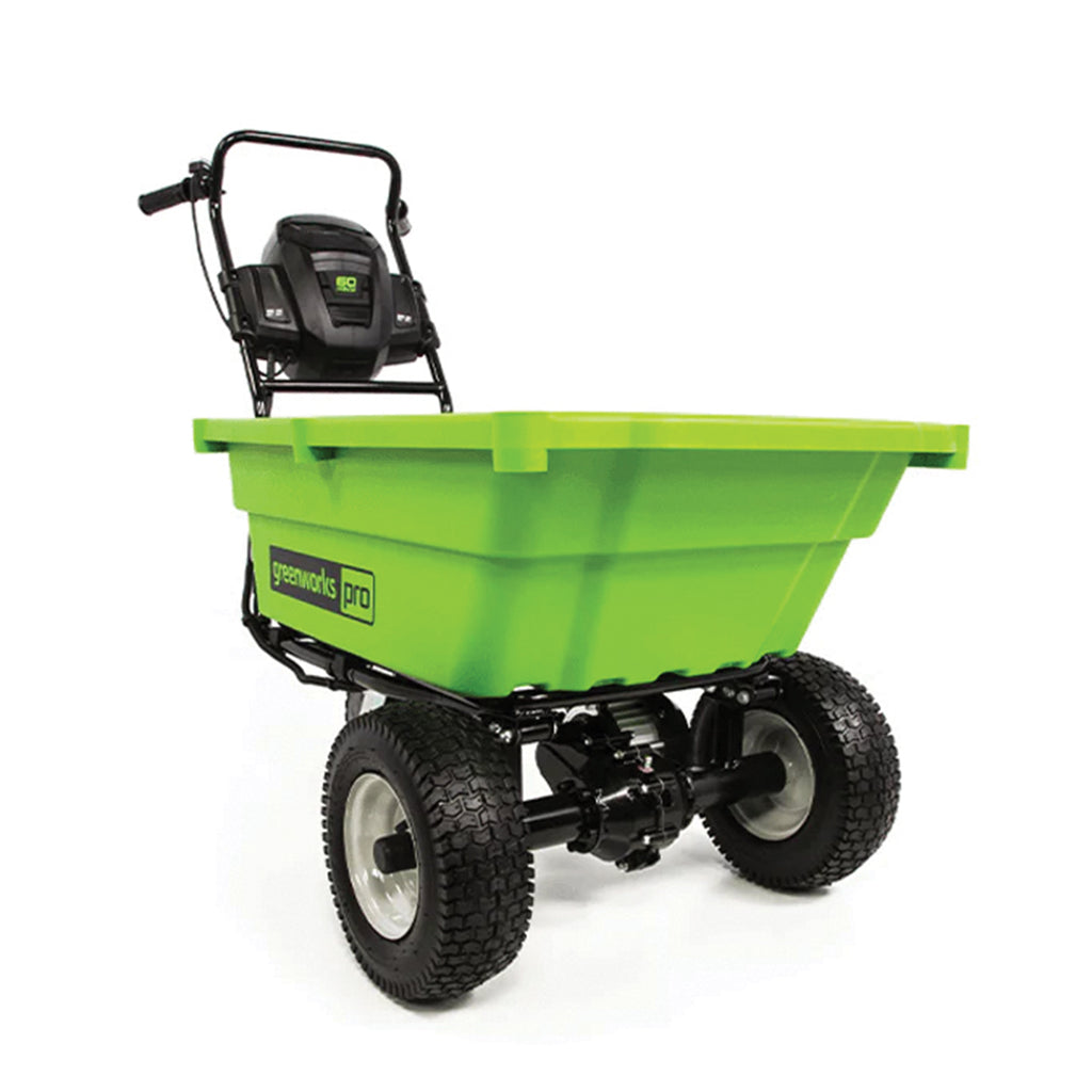 GREENWORKS 60V Pro Brushless Self-Propelled Garden Cart Wheelbarrow 4.0Ah Battery & Charger Kit - 100kg Capacity