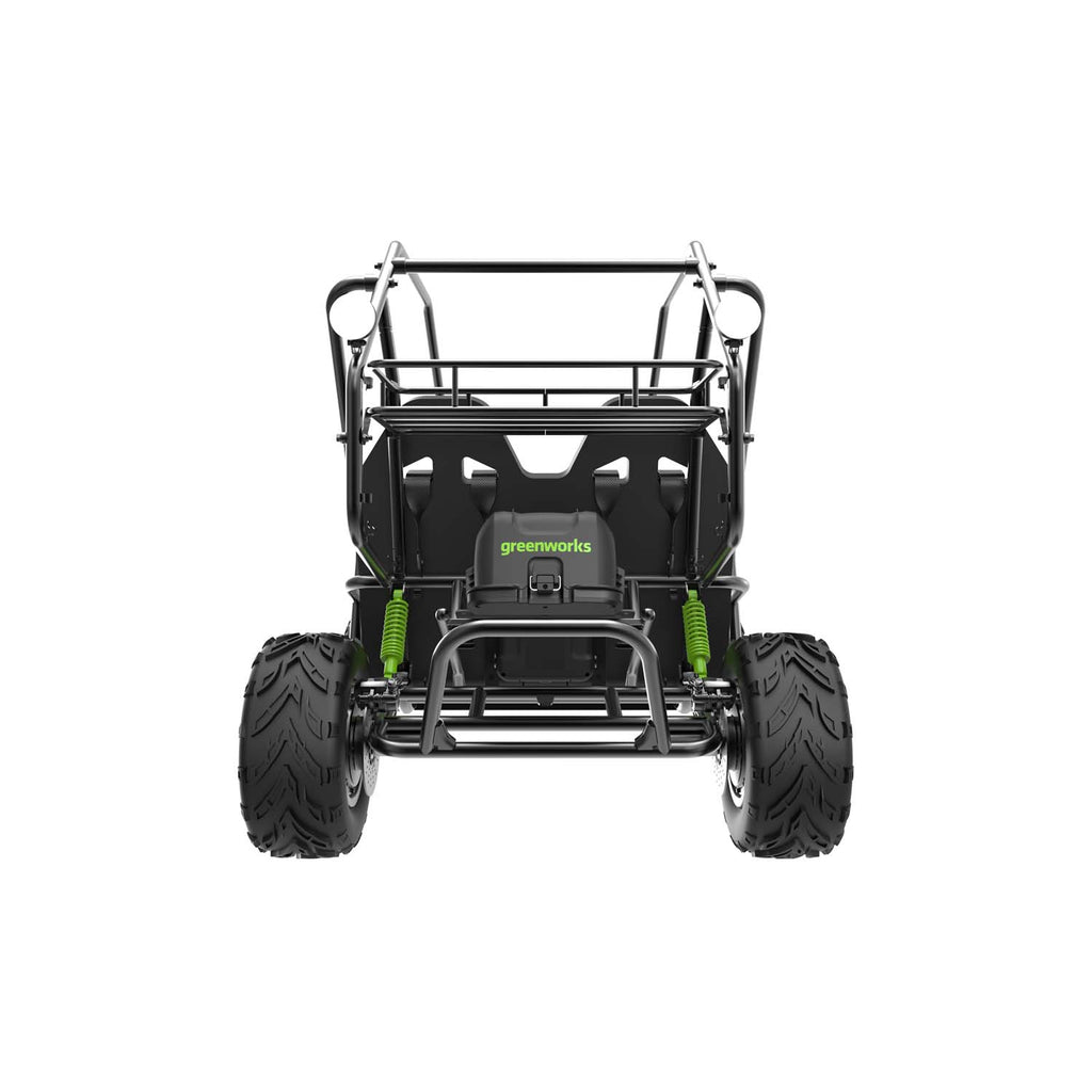 GREENWORKS 60V STEALTH Twin Series All-Terrain 2-Seat Electric Go-Kart 8.0Ah Batteries & Dual Charger Kit